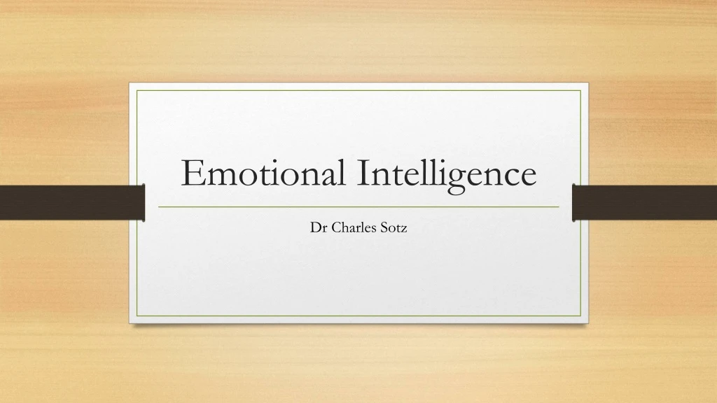 emotional intelligence