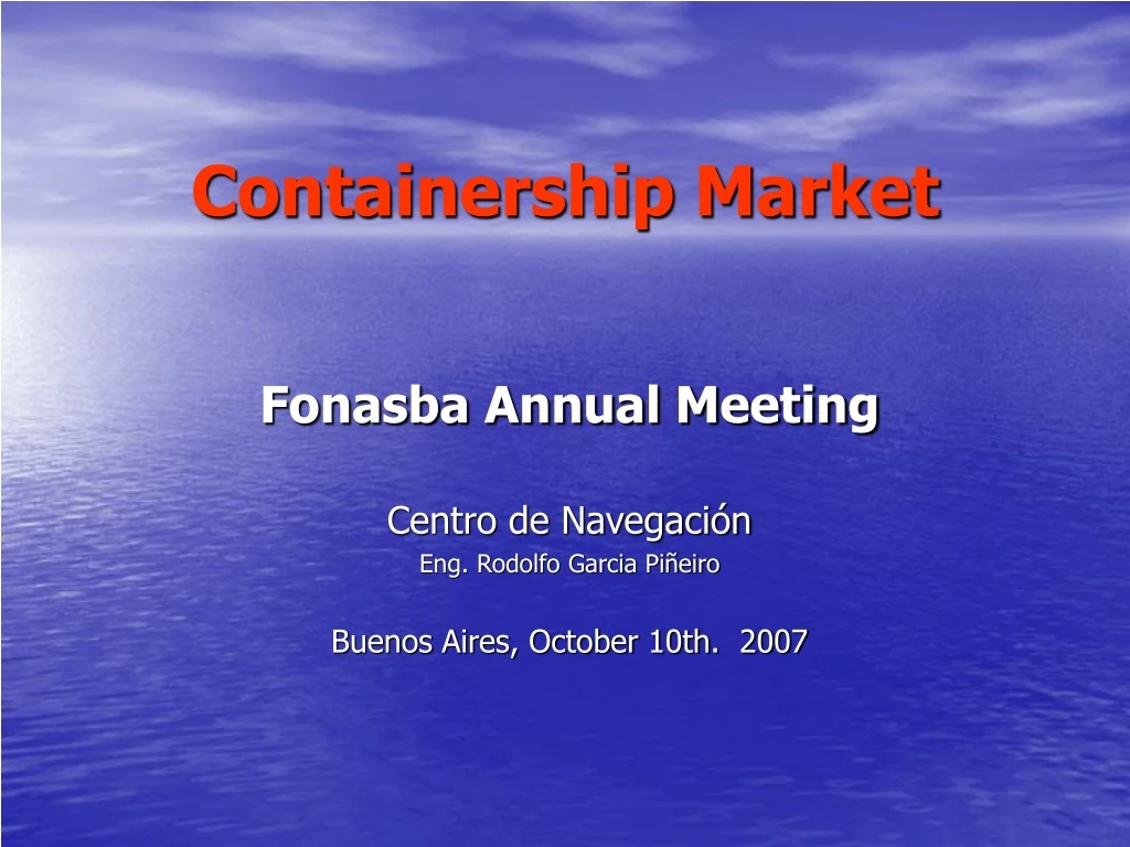 containership market