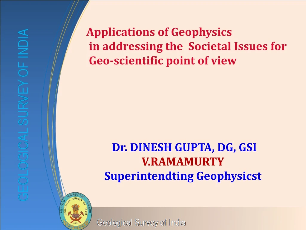 applications of geophysics in addressing