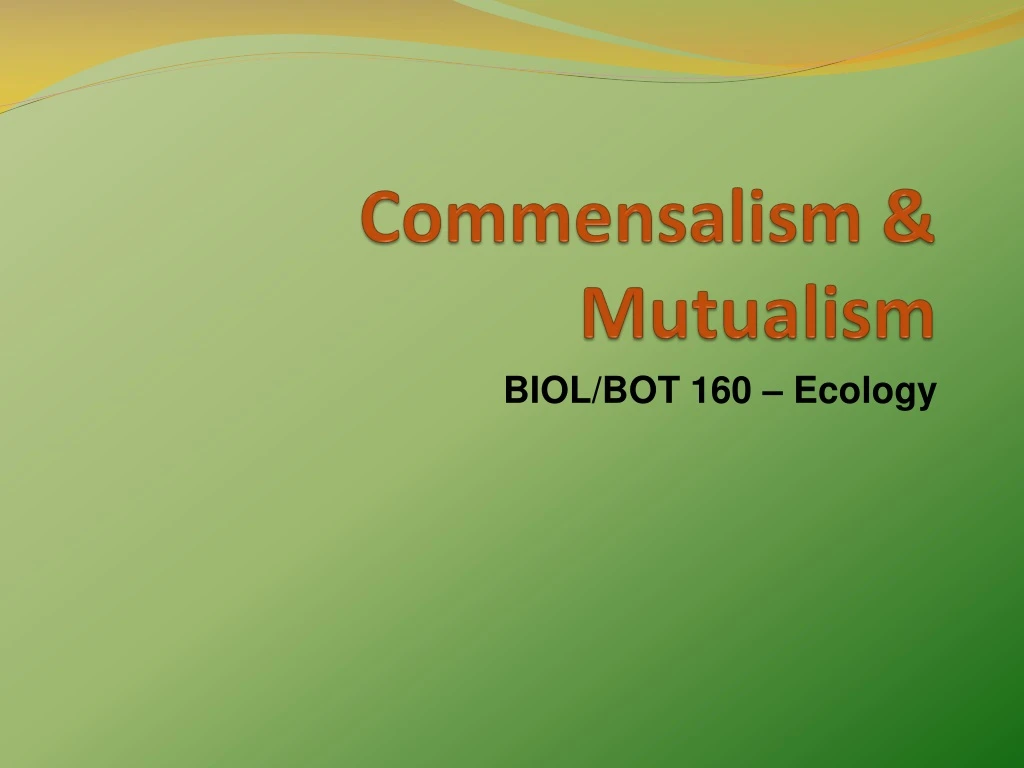 commensalism mutualism