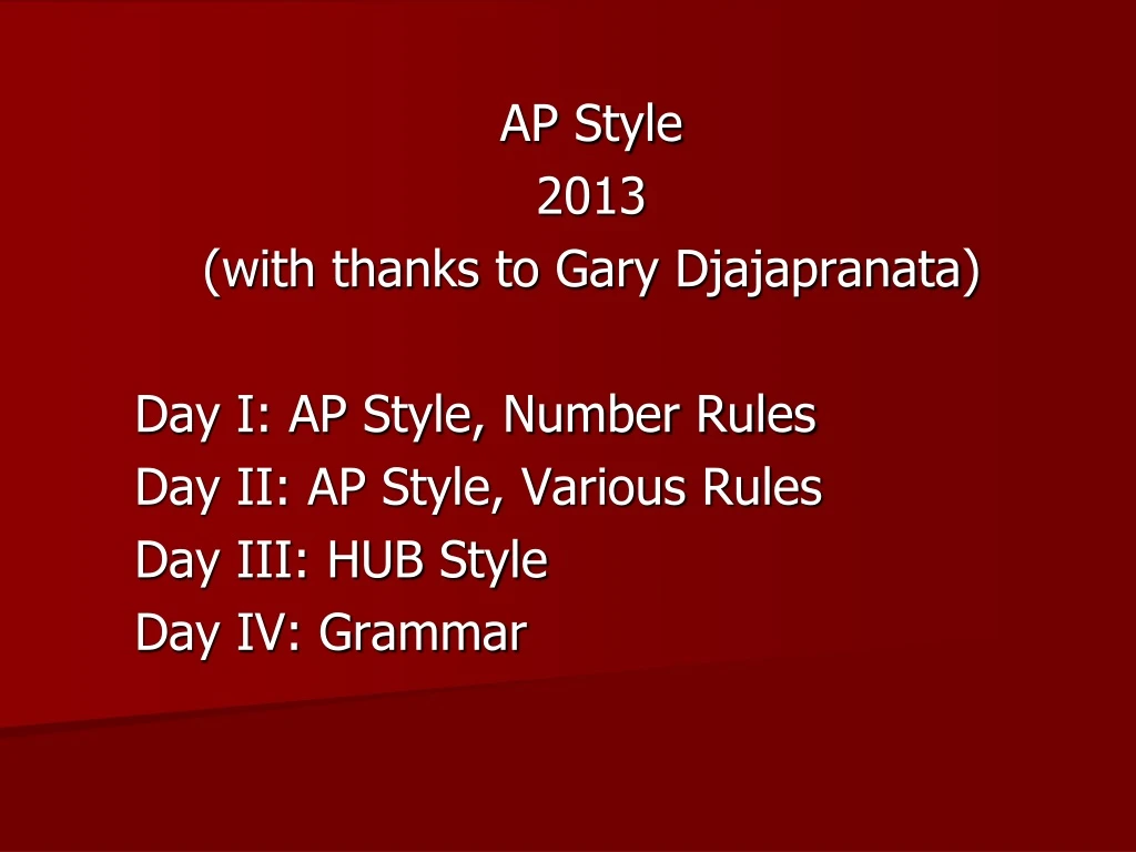 ap style 2013 with thanks to gary djajapranata
