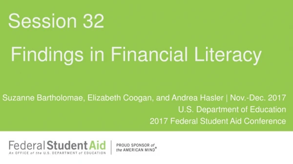 Findings in Financial Literacy
