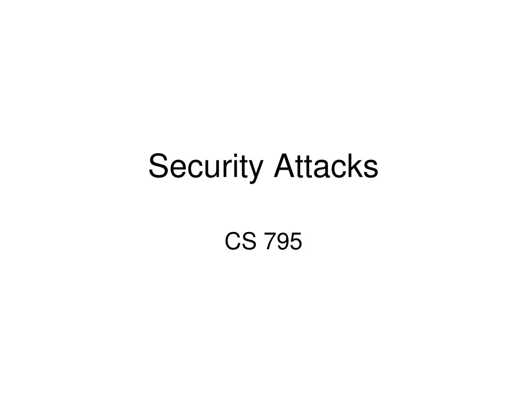 security attacks