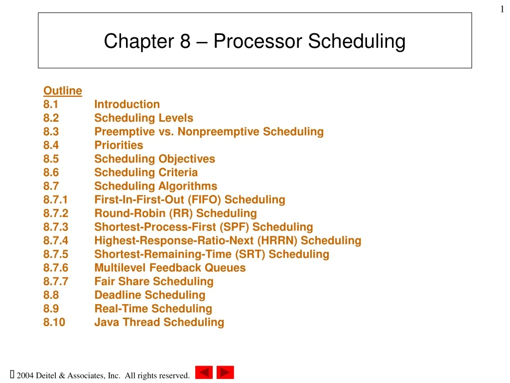 chapter 8 processor scheduling