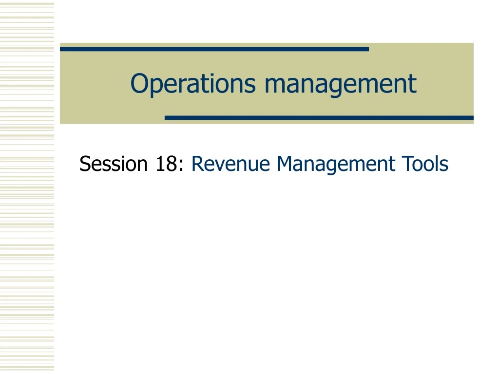 operations management