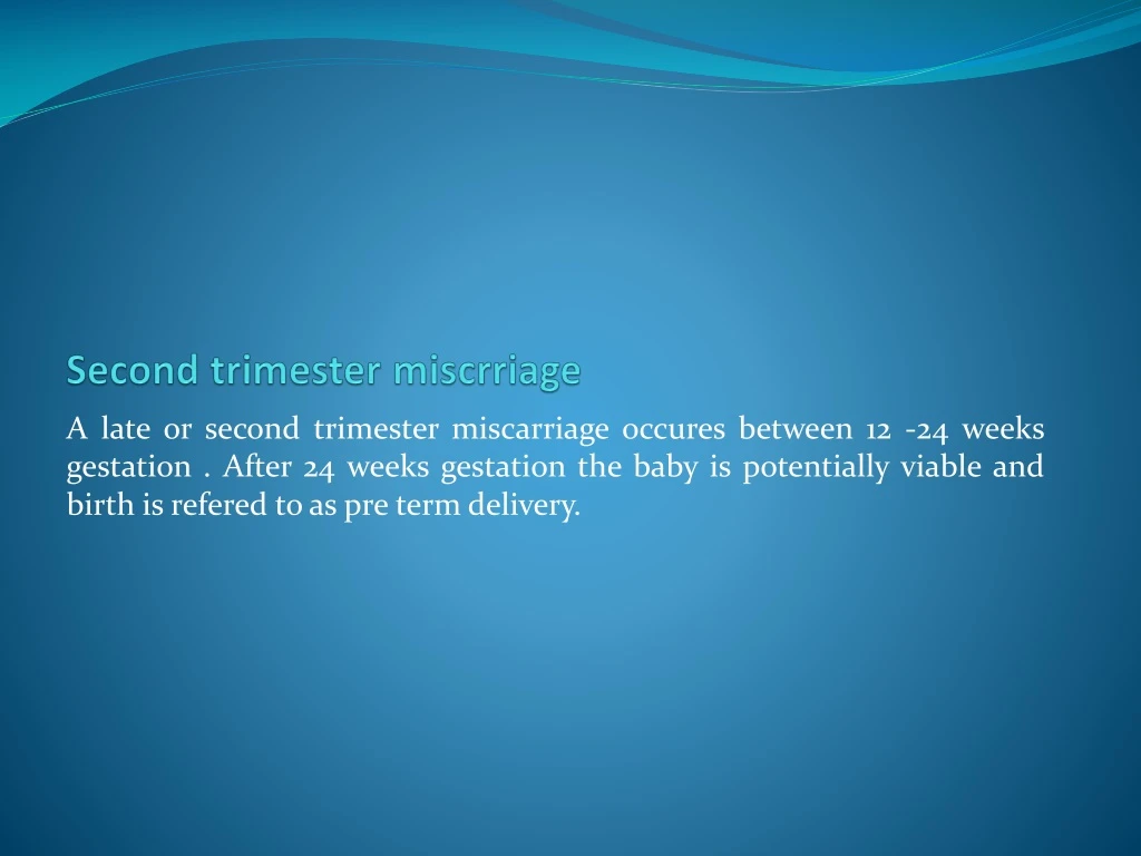 second trimester miscrriage