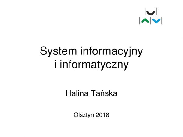 System informacyjny  i informatyczny