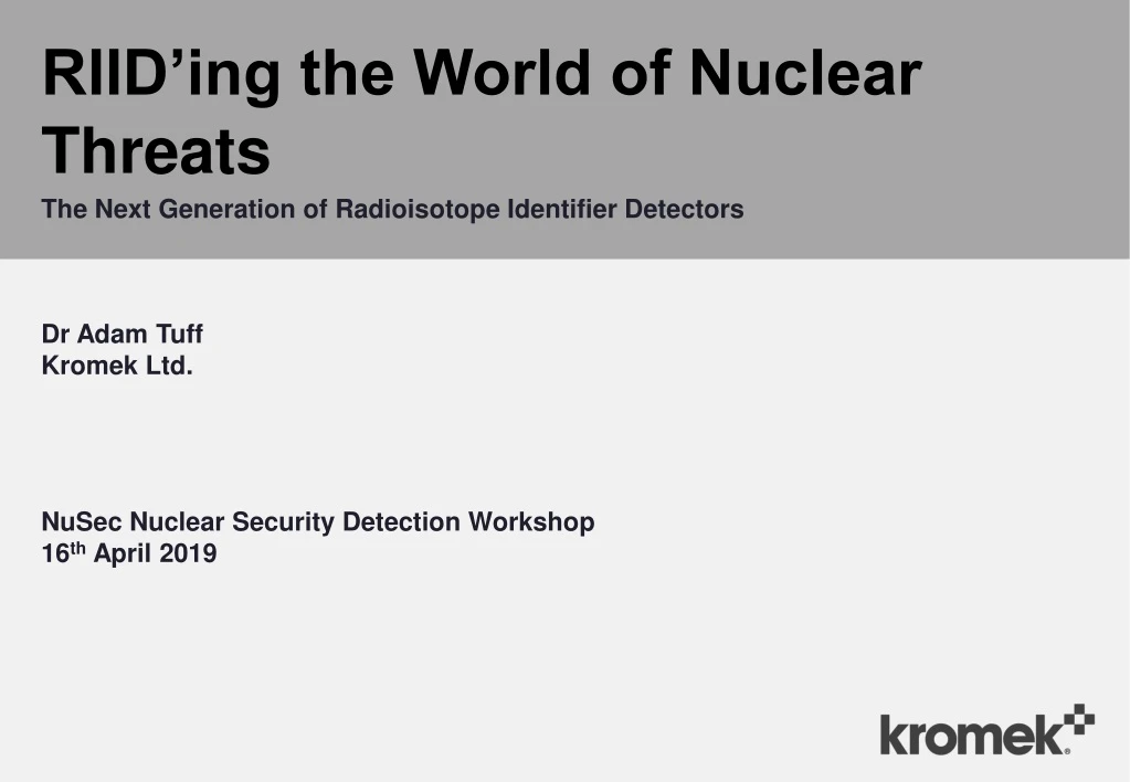 riid ing the world of nuclear threats the next