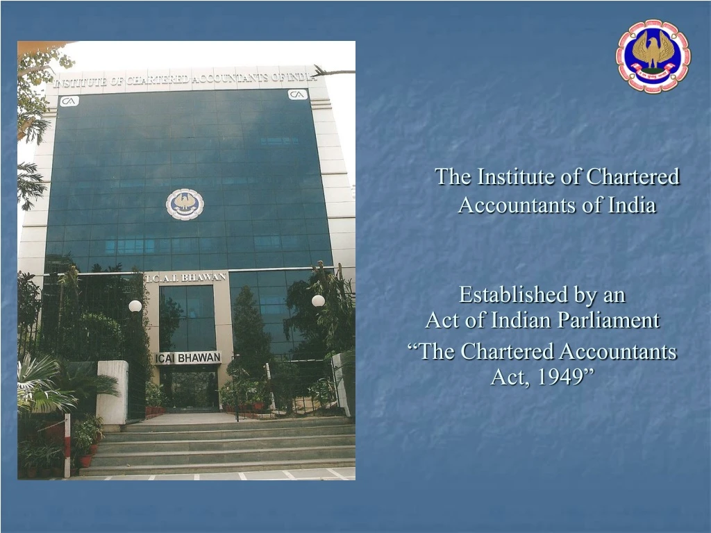 the institute of chartered accountants of india