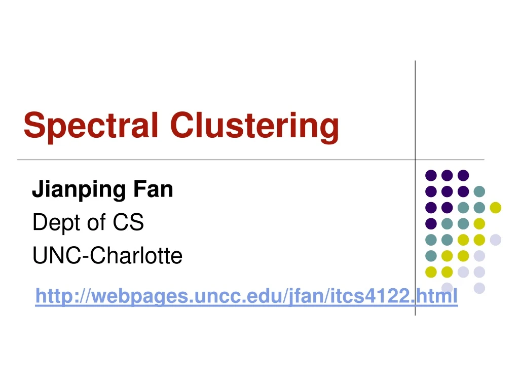 spectral clustering