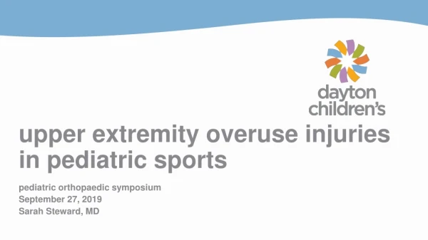 upper extremity overuse injuries  in pediatric sports