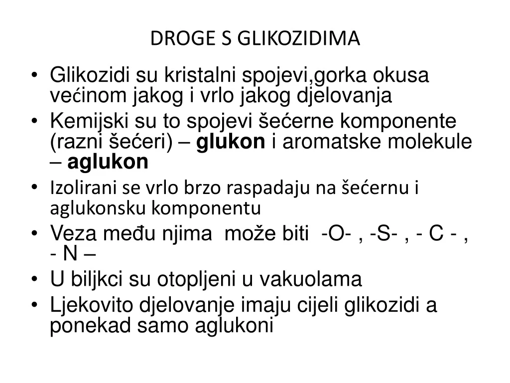 droge s glikozidima