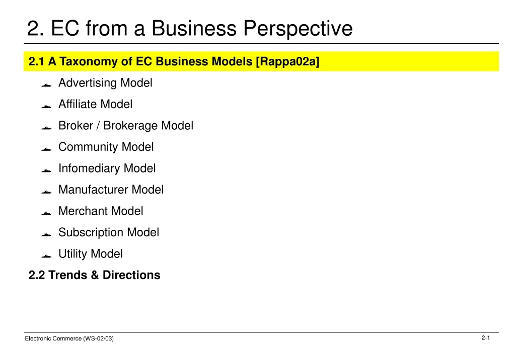 2 ec from a business perspective