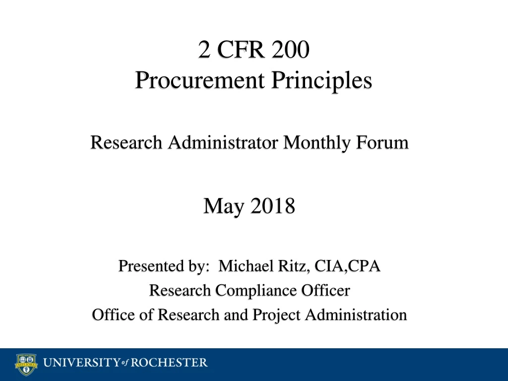 2 cfr 200 procurement principles