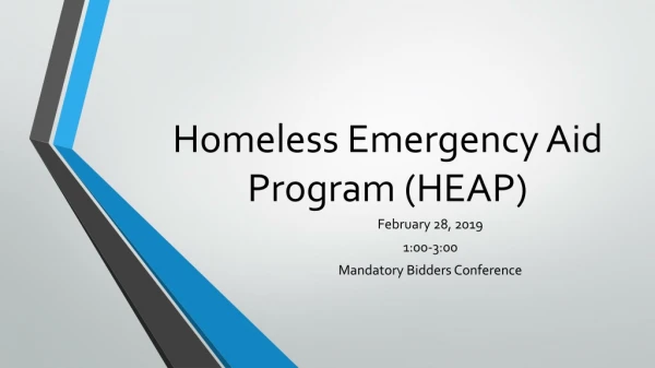 Homeless Emergency Aid Program (HEAP)