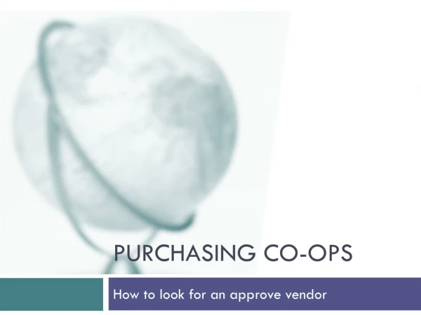 Purchasing Co-Ops