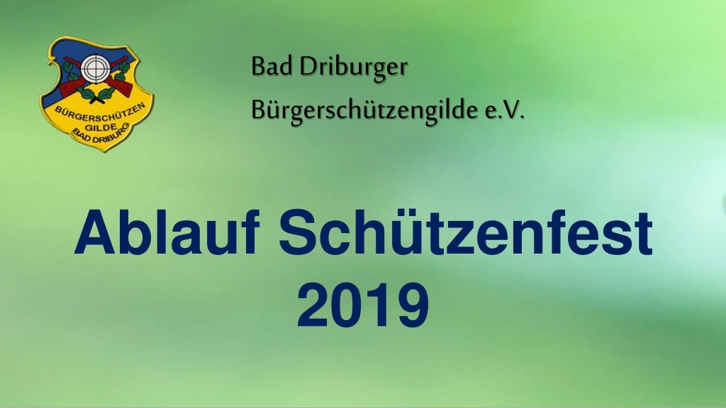 ablauf sch tzenfest 2019