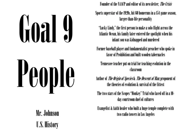 Goal 9 People