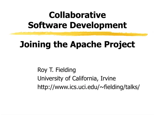 Collaborative Software Development