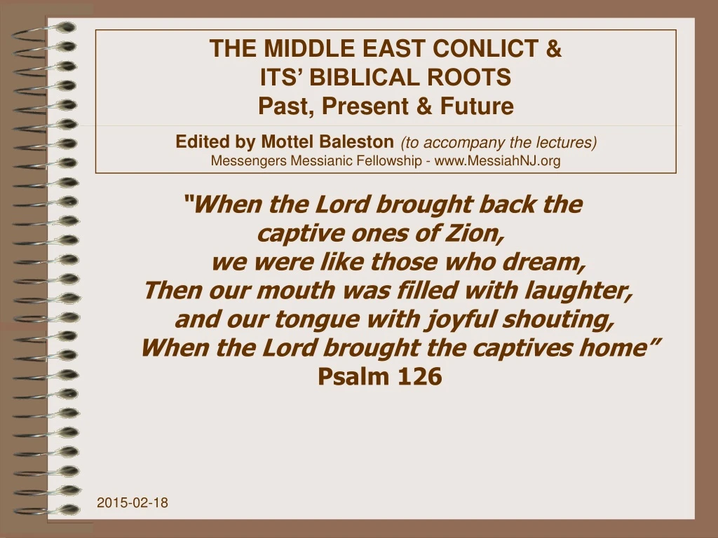the middle east conlict its biblical roots past