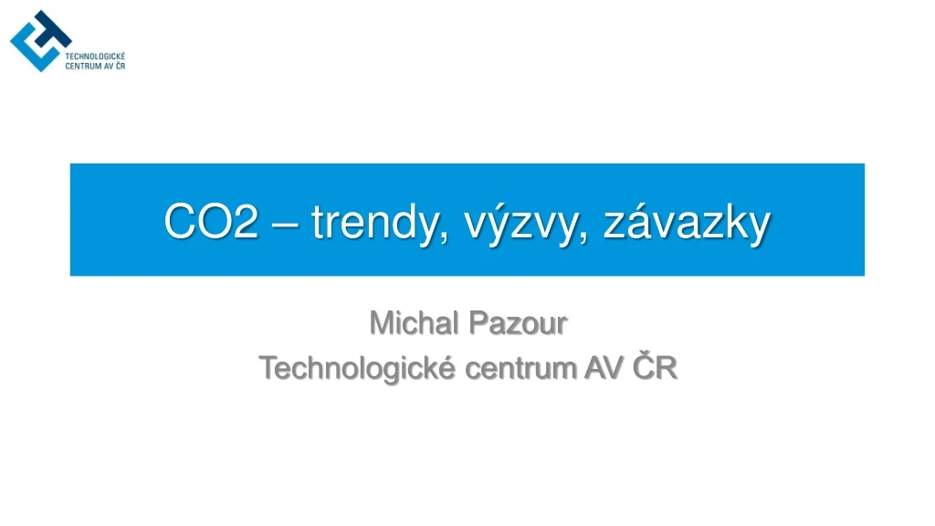 co2 trendy v zvy z vazky