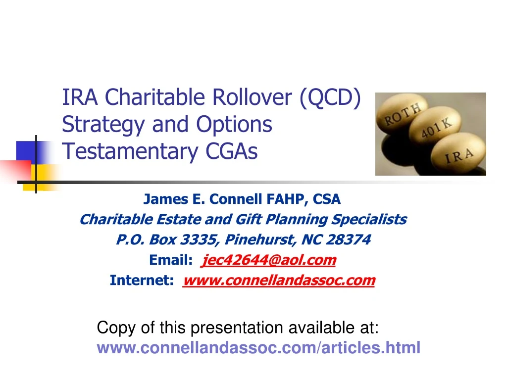 ira charitable rollover qcd strategy and options testamentary cgas