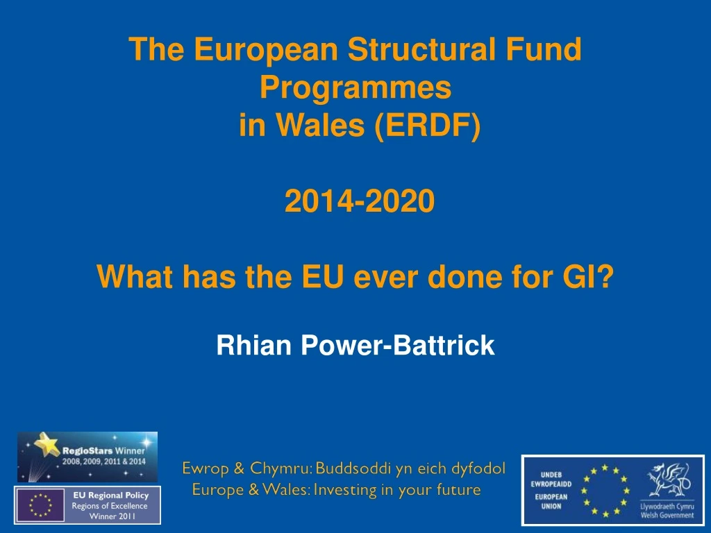 the european structural fund programmes in wales