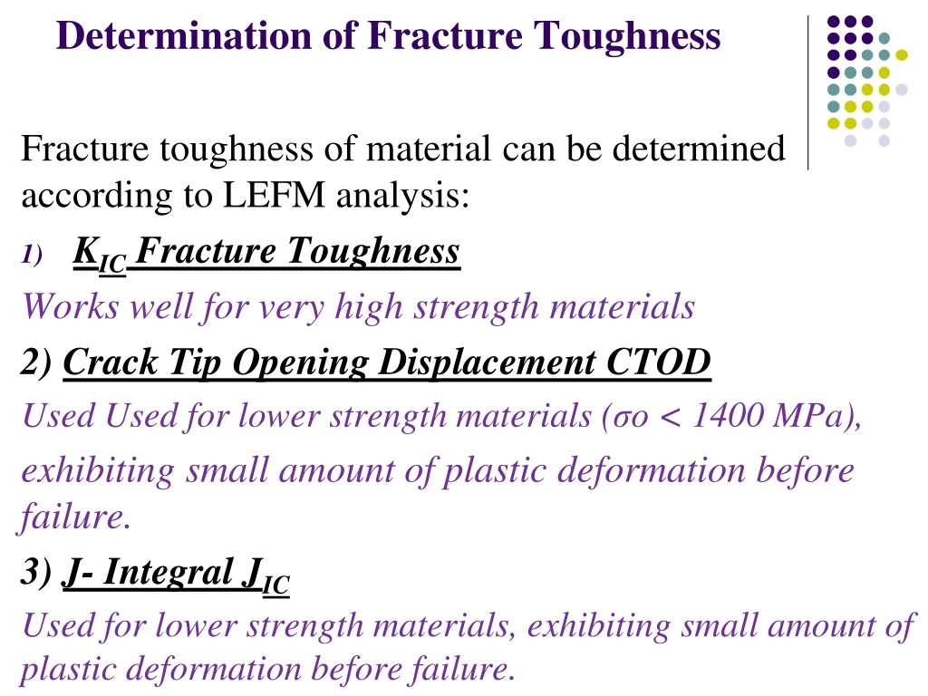 determination of fracture toughness