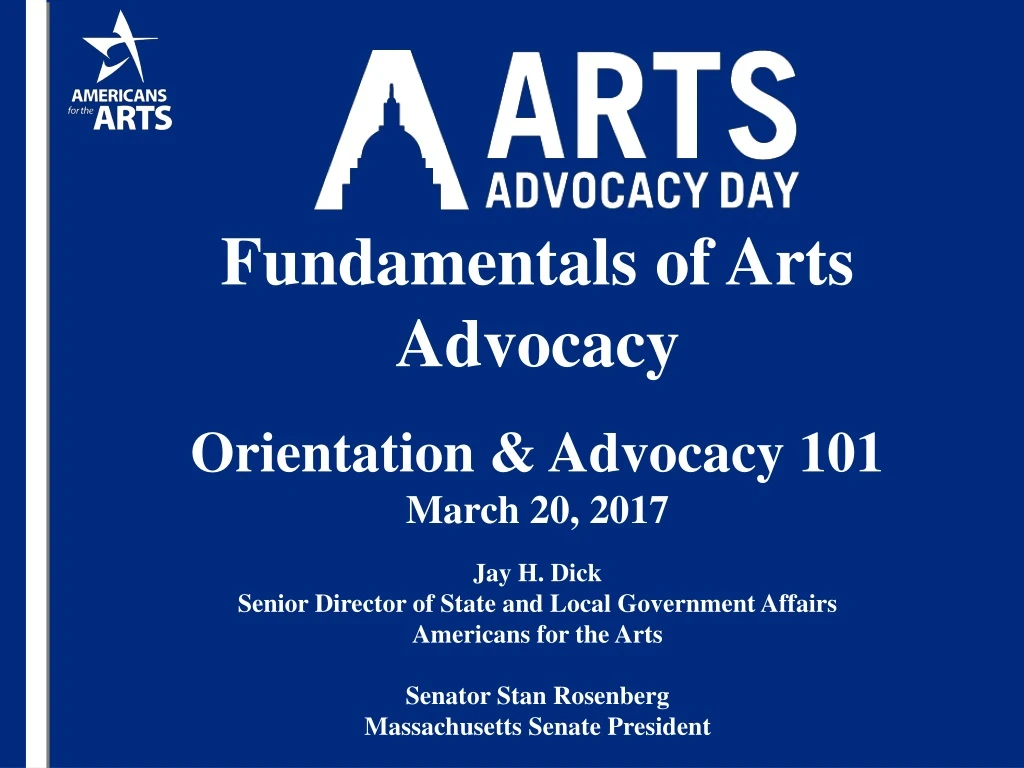 fundamentals of arts advocacy orientation