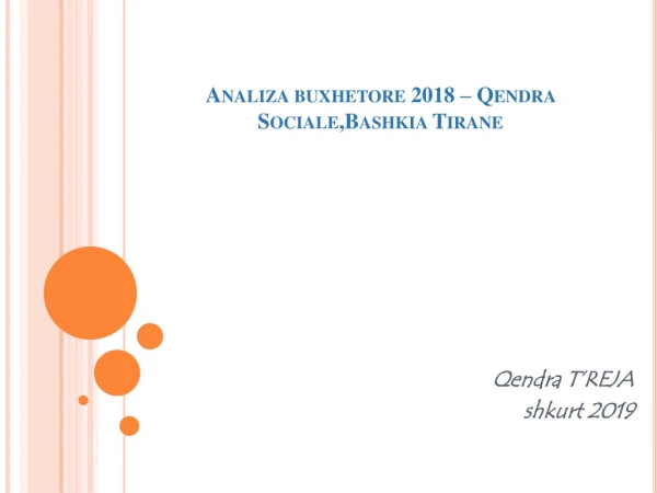 Analiza buxhetore  2018 –  Qendra Sociale,Bashkia Tirane