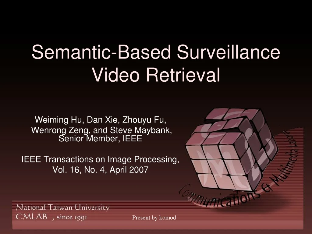 semantic based surveillance video retrieval