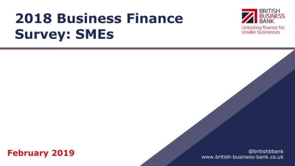2018 Business Finance Survey: SMEs