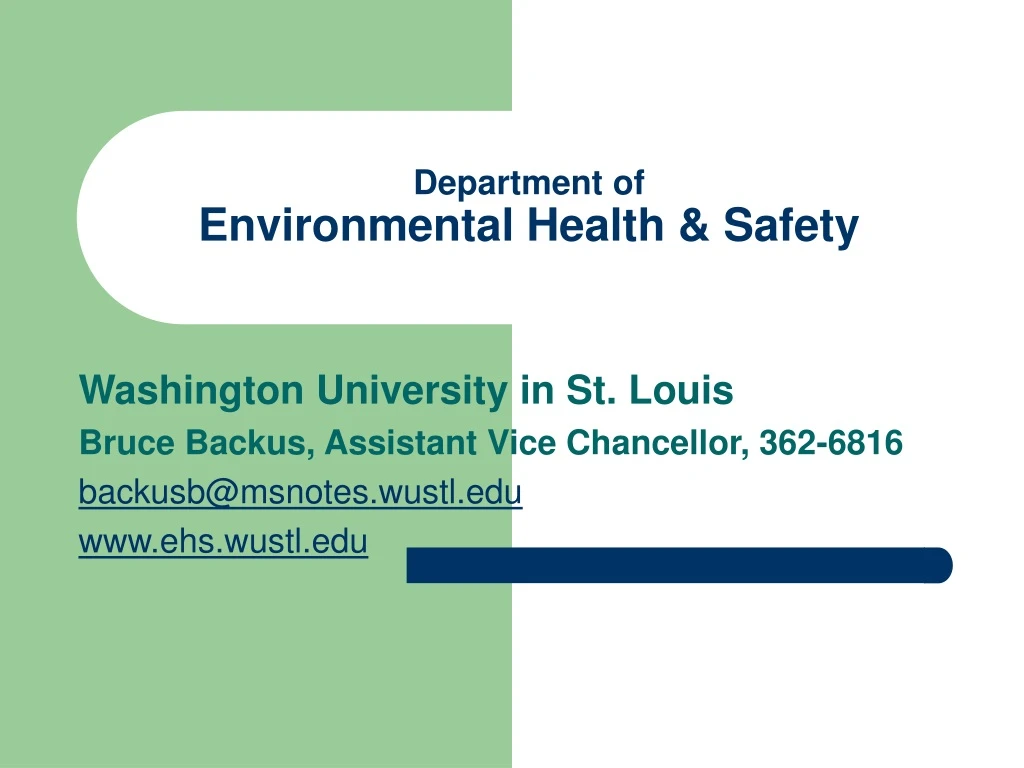 department of environmental health safety