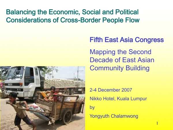 Balancing the Economic, Social and Political  Considerations of Cross-Border People Flow