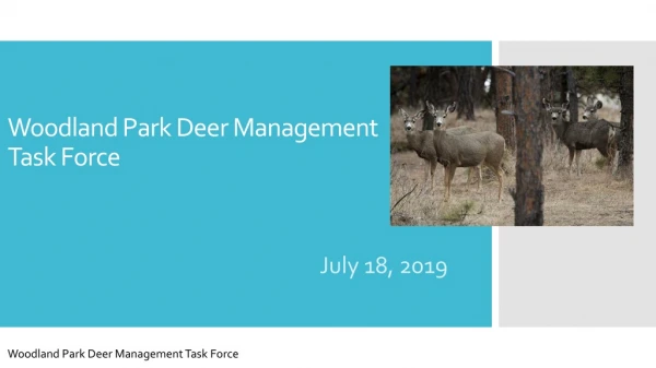 Woodland Park Deer Management Task Force