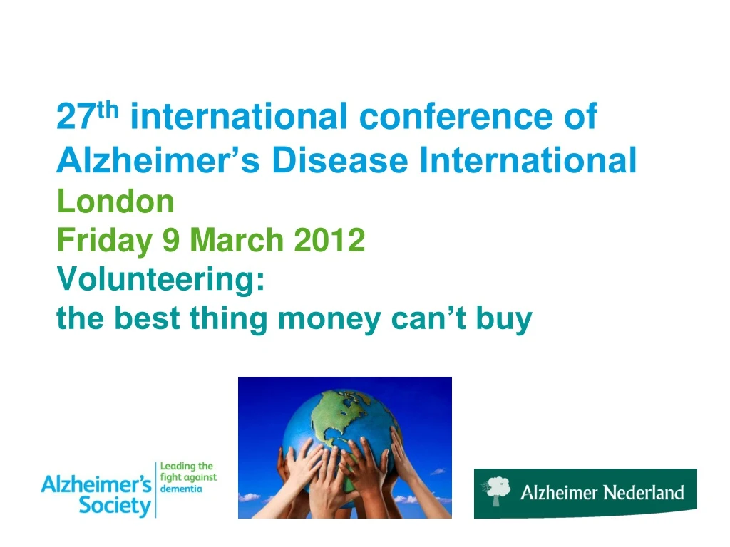 27 th international conference of alzheimer