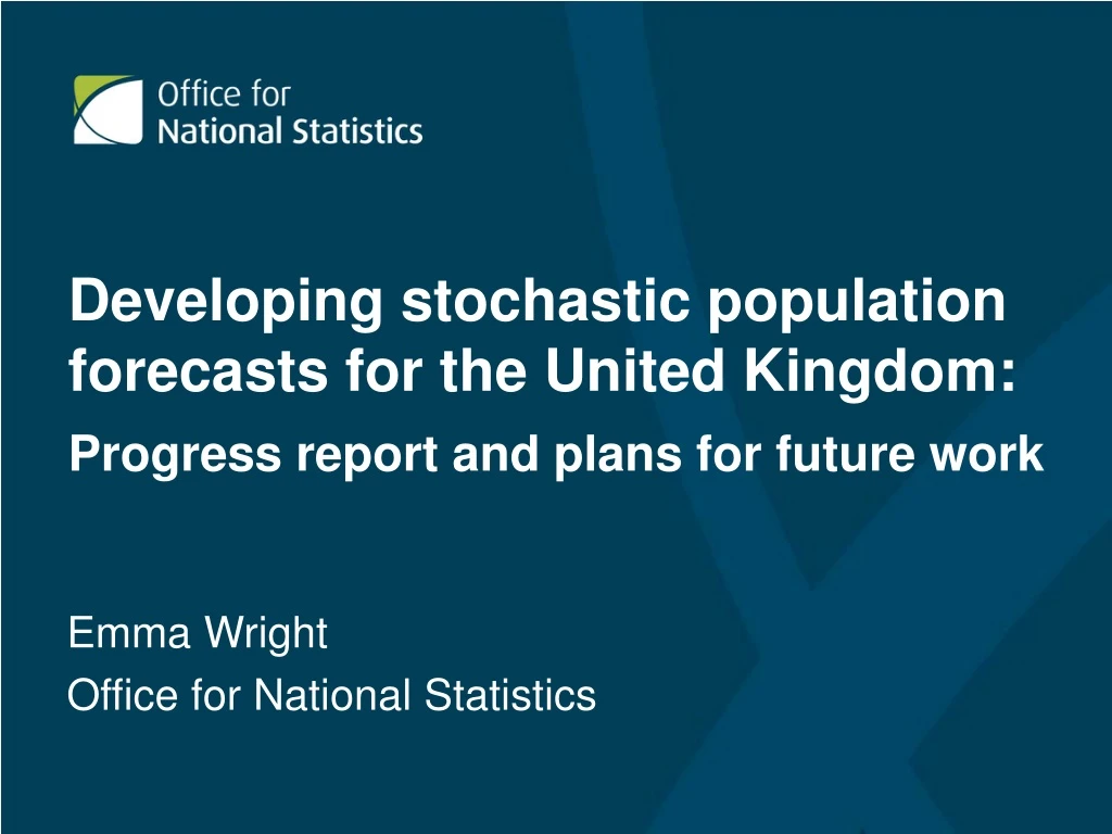 developing stochastic population forecasts