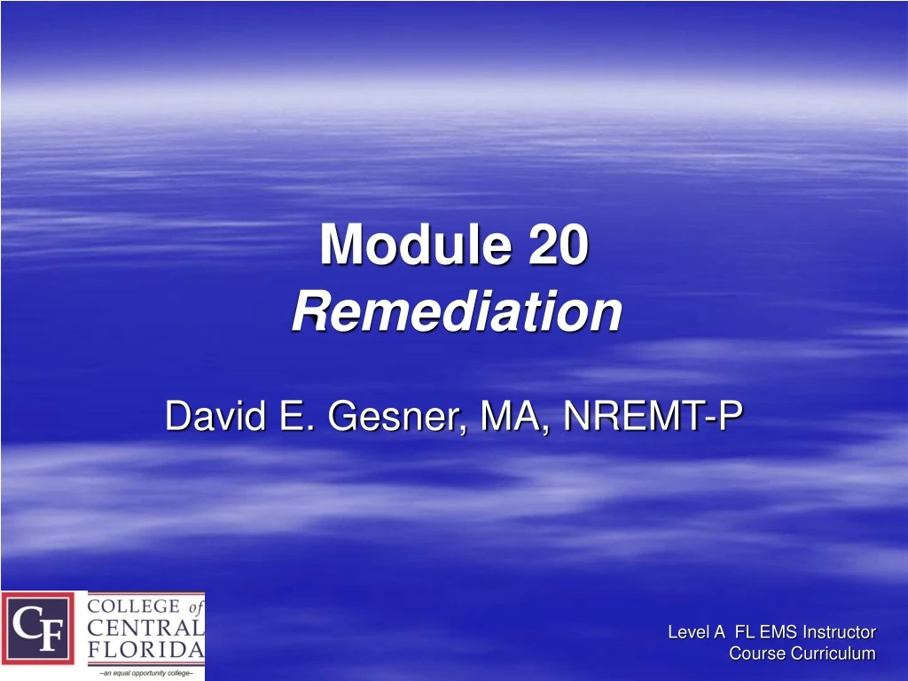 module 20 remediation