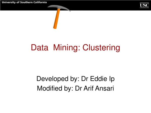 Data  Mining: Clustering