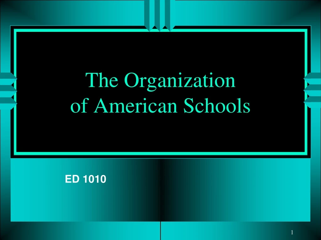 the organization of american schools