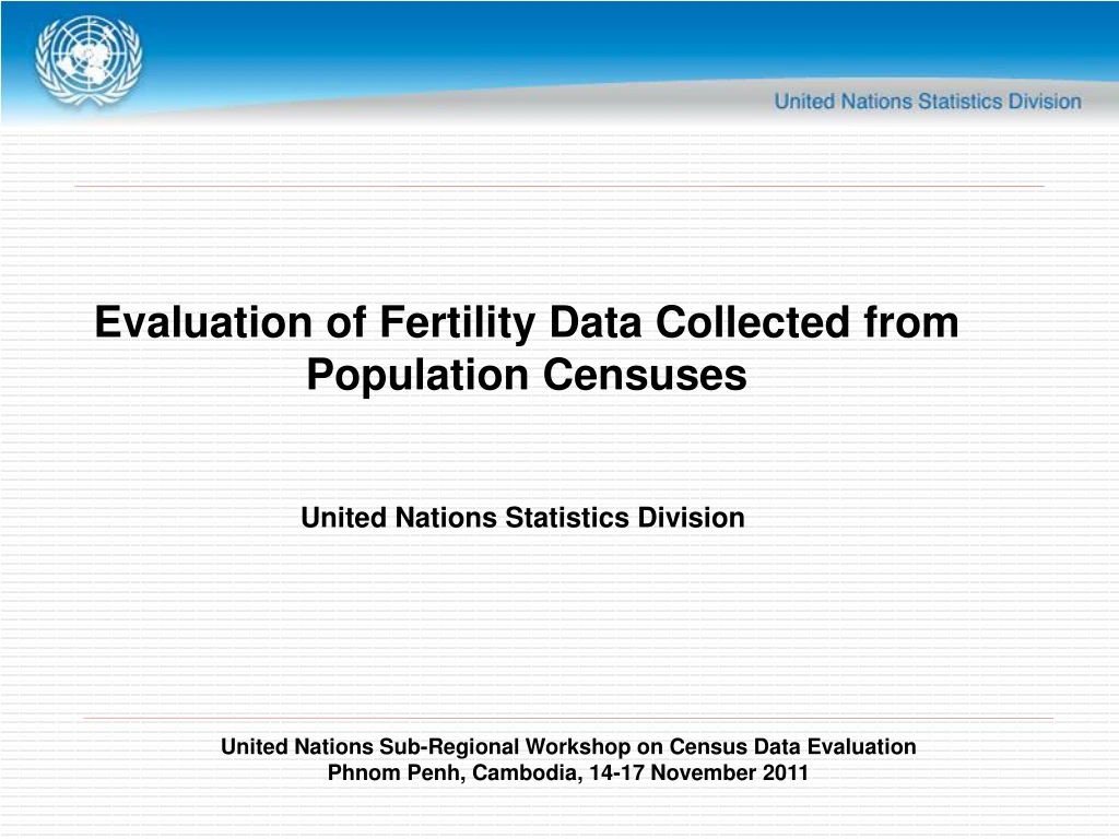 evaluation of fertility data collected from