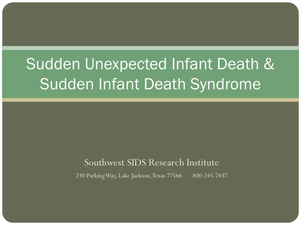 sudden unexpected infant death sudden infant death syndrome