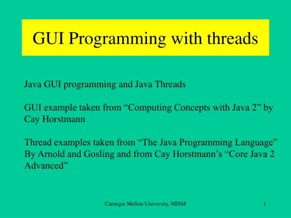 GUI Programming with threads