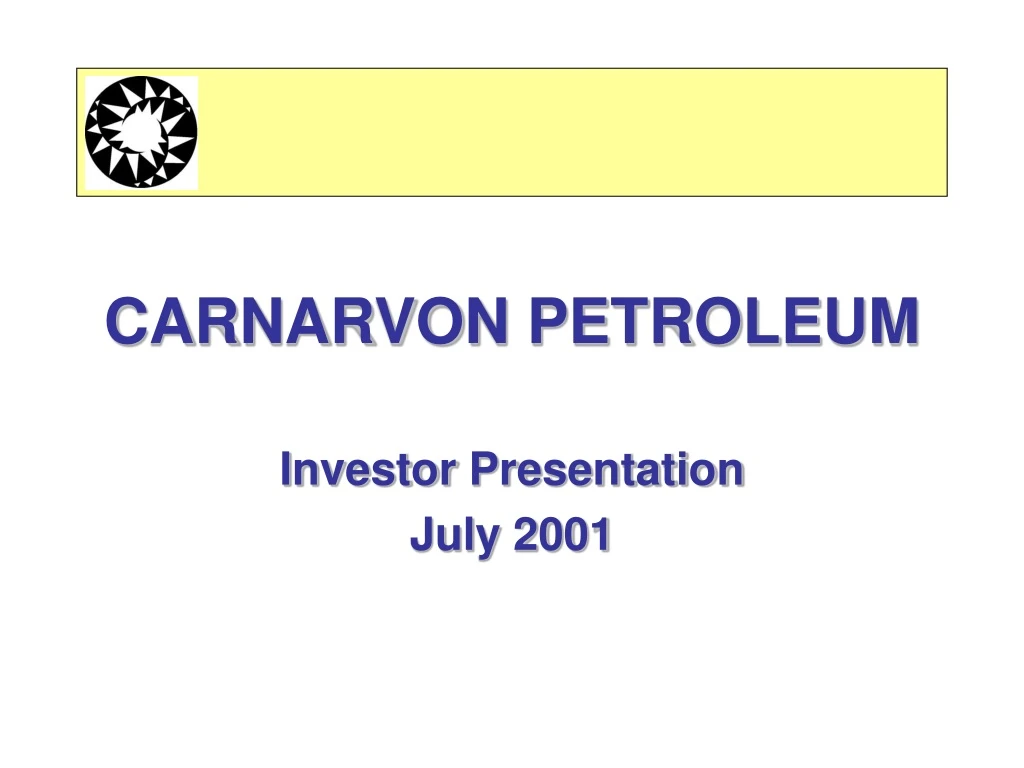 carnarvon petroleum