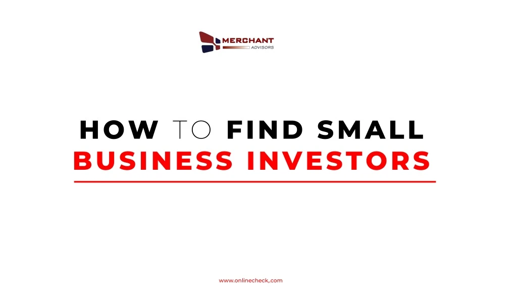 how to find small business investors