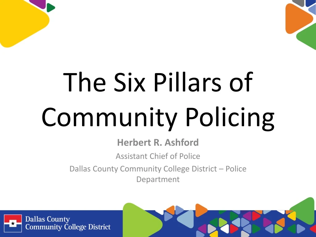 the six pillars of community policing