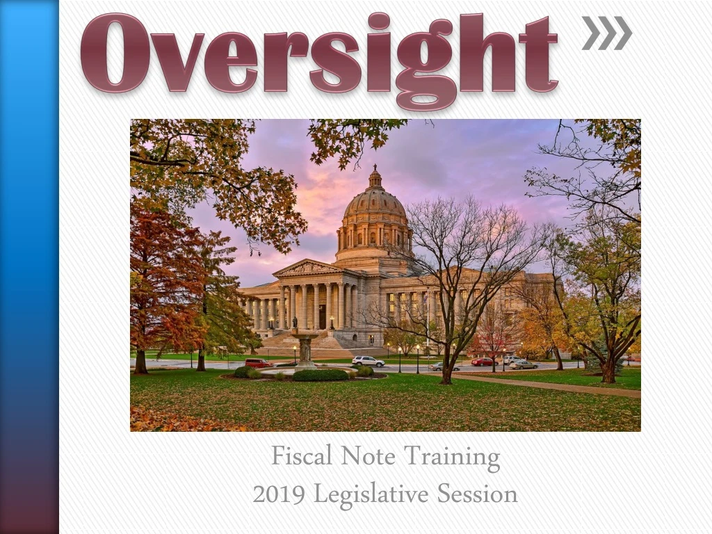 fiscal note training 2019 legislative session