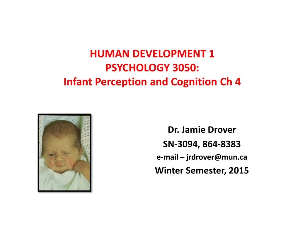 human development 1 psychology 3050 infant