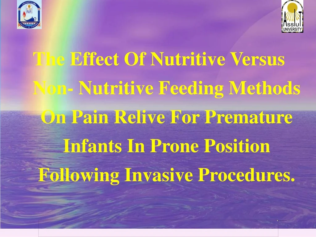 the effect of nutritive versus non nutritive