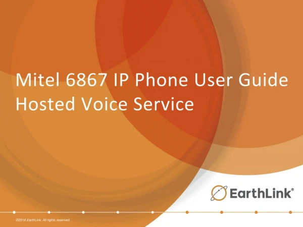 Mitel  6867  IP  Phone User Guide Hosted Voice Service